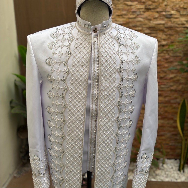 beskap pengantin akad || beskap sunda akad || beskap putih bridal || beskap asraf || beskap penganti