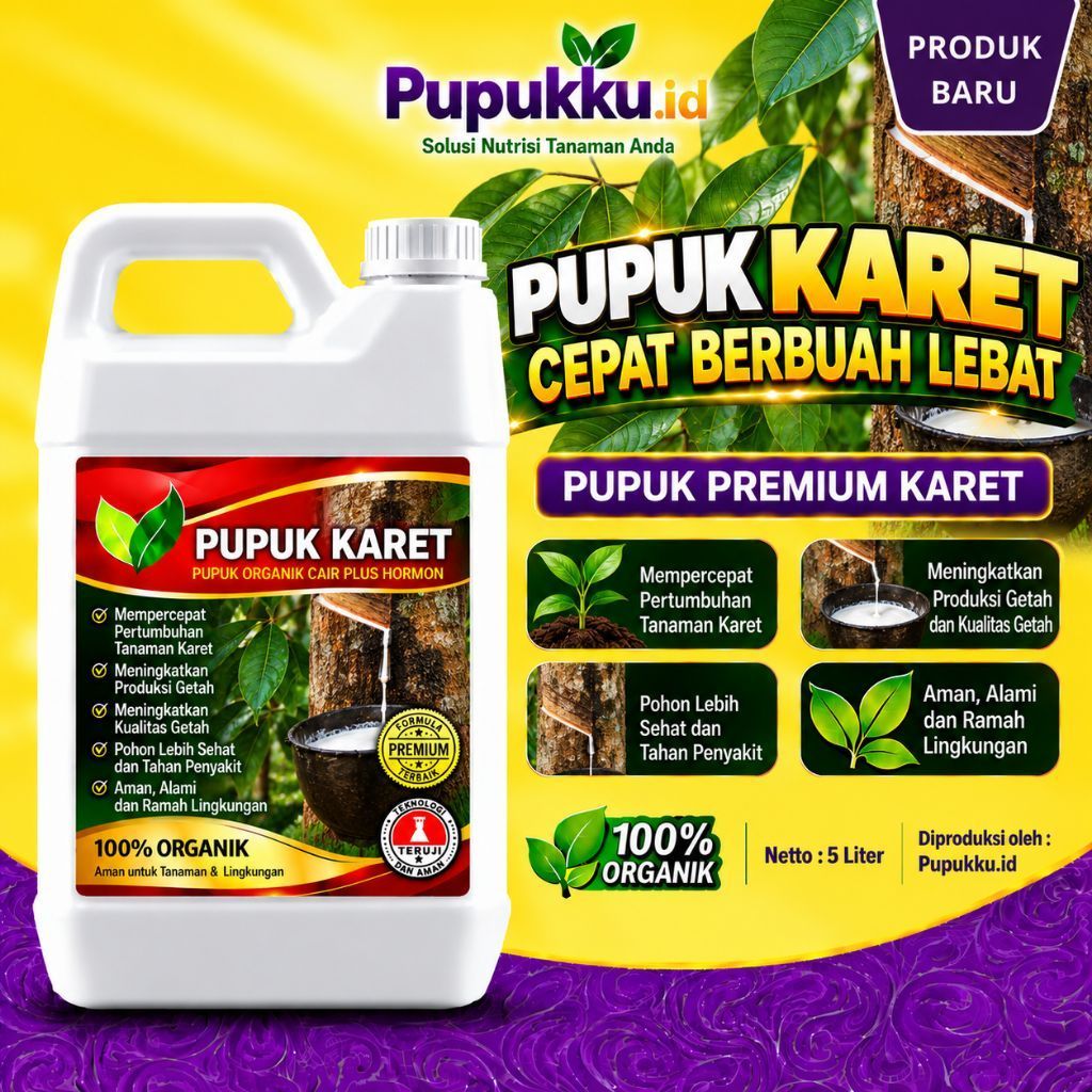 Pupuk Karet Pupuk Organik Cair Plus Hormon Pupuk Karet 5 Liter untuk Tanaman Karet