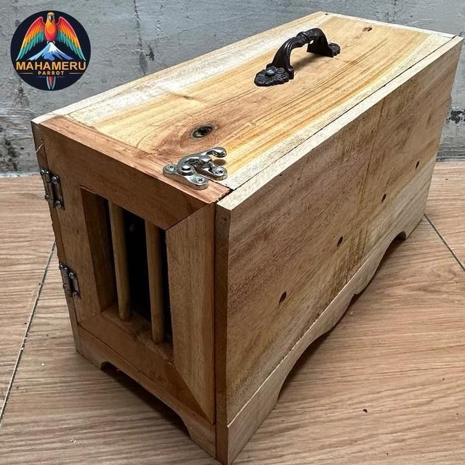 Box Burung FreeFly Parrot Pet Cargo Cage kayu