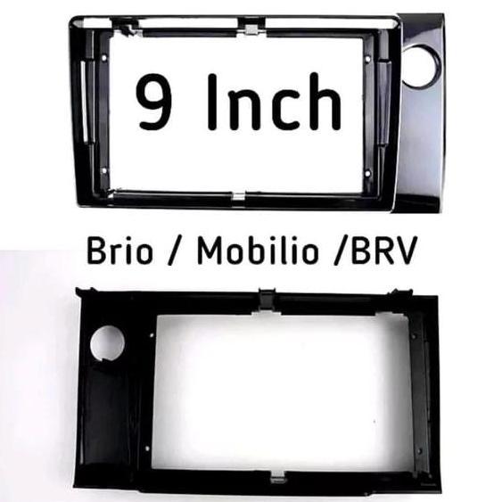 FRAME / PANEL HEAD UNIT ANDROID BRIO . MOBILIO . BRV UNTUK HEAD UNIT ANDROID 9 INCI BARU