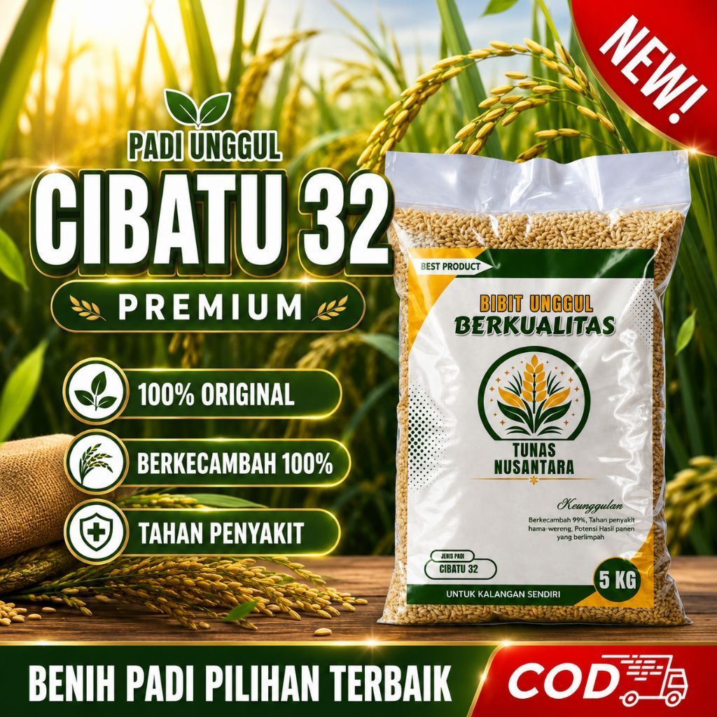 benih padi unggul CIBATU 32 kemasan 5kg original benih padi berkualitas