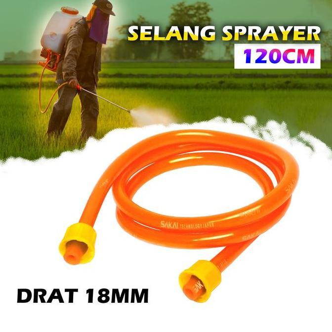 VIOLEETES Selang Sprayer Tangki Semprot Sprayer Manual Listrik 120cm Drat 18mm Selang Sprayer Elektr