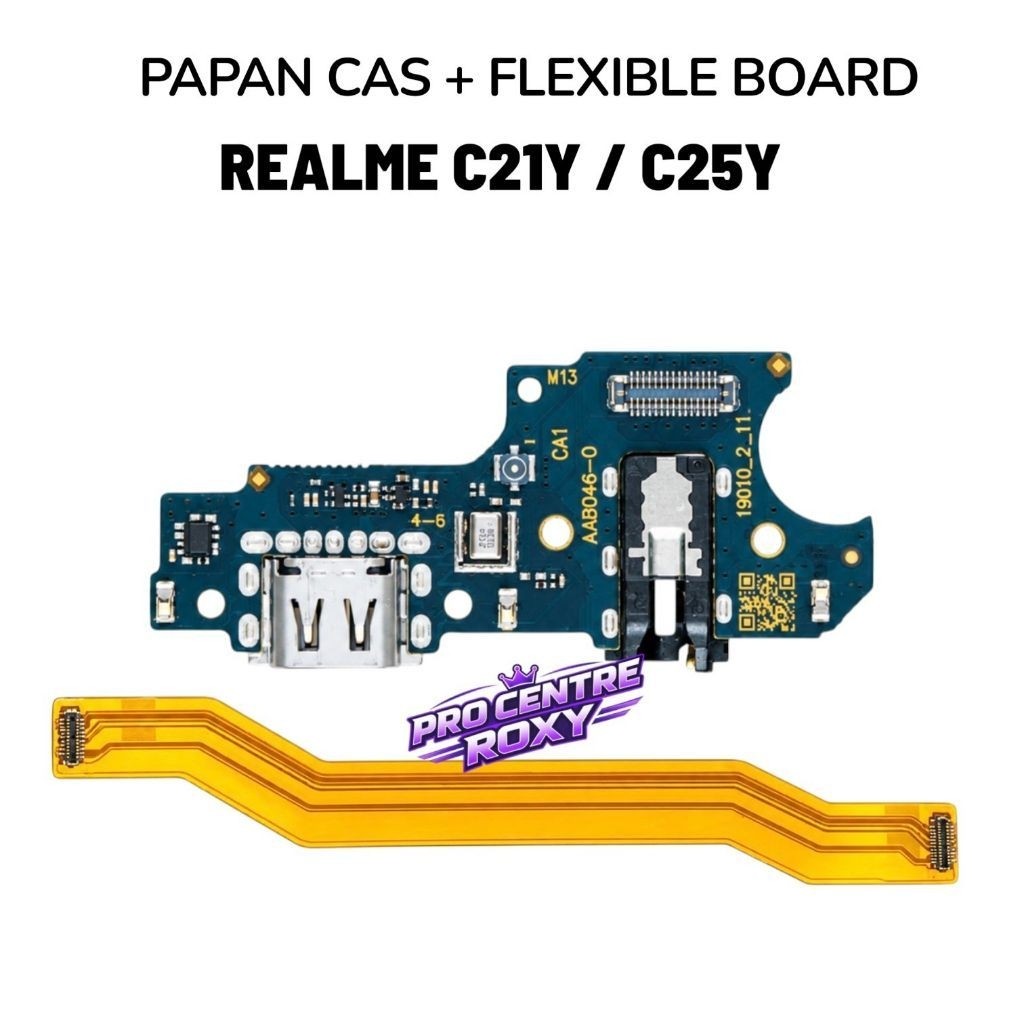 Papan Cas Realme C21Y C25Y Flexibel Charger Board Konektor USB Port Cas HP