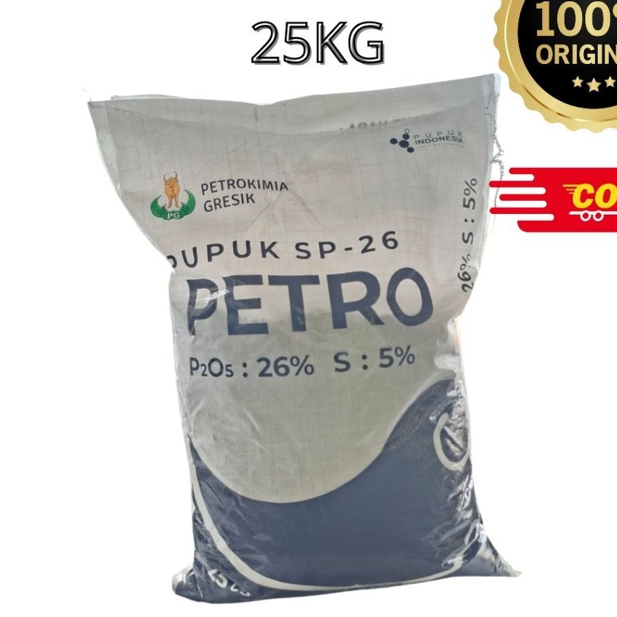 Pupuk SP-26 Petro 25kg Dukung Pertumbuhan Tanaman Fosfat Sulfur