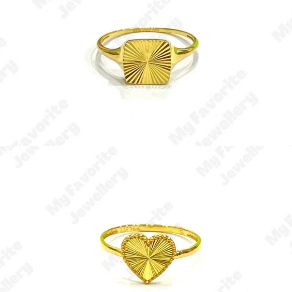 Cincin Kotak Kristal Uk12 Uk16 Uk18 EMAS ASLI Kadar 700 16K