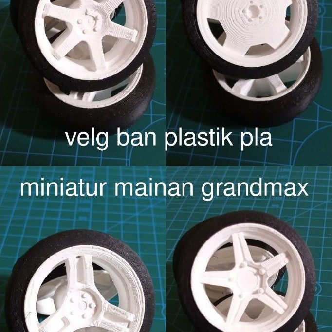 velg ban plastik pla miniatur mainan grandmax