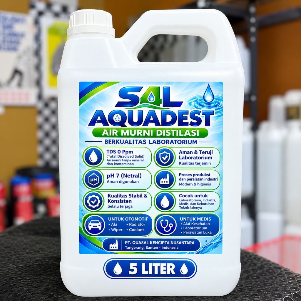 Aquadest / Aquadest Distilled Water / Air Suling 5 Liter