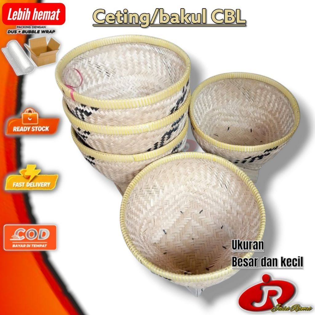 Ceting Bakul Bambu Boboko Murah | Tempat Nasi Tradisional | Anyaman Bambu Ukuran Besar & Kecil