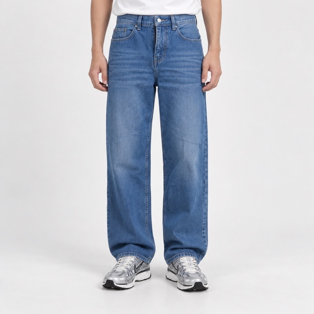 Celana Jeans Pria Loose Fit Denim 10 Oz Non Stretch