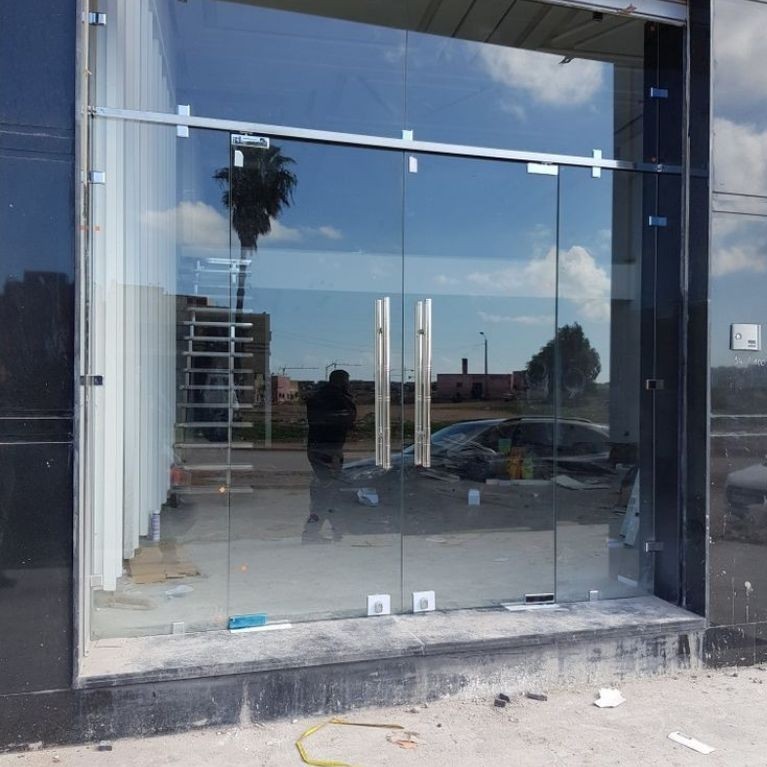 Pintu Kaca Tempered Custom | Pintu Kaca Frameless Minimalis | Pintu Toko Kaca Tempered | Jasa Pasang