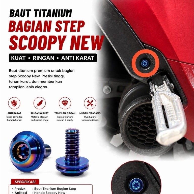 baut titanium step scoopy new