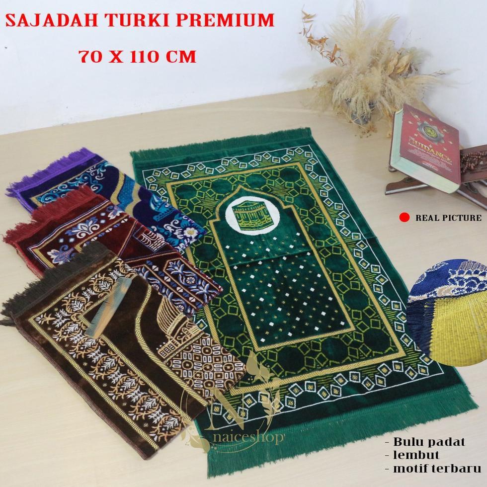 Sajadah Tebal Turki Bulu Premium/Sajadah Murah Halus Dan Lembut