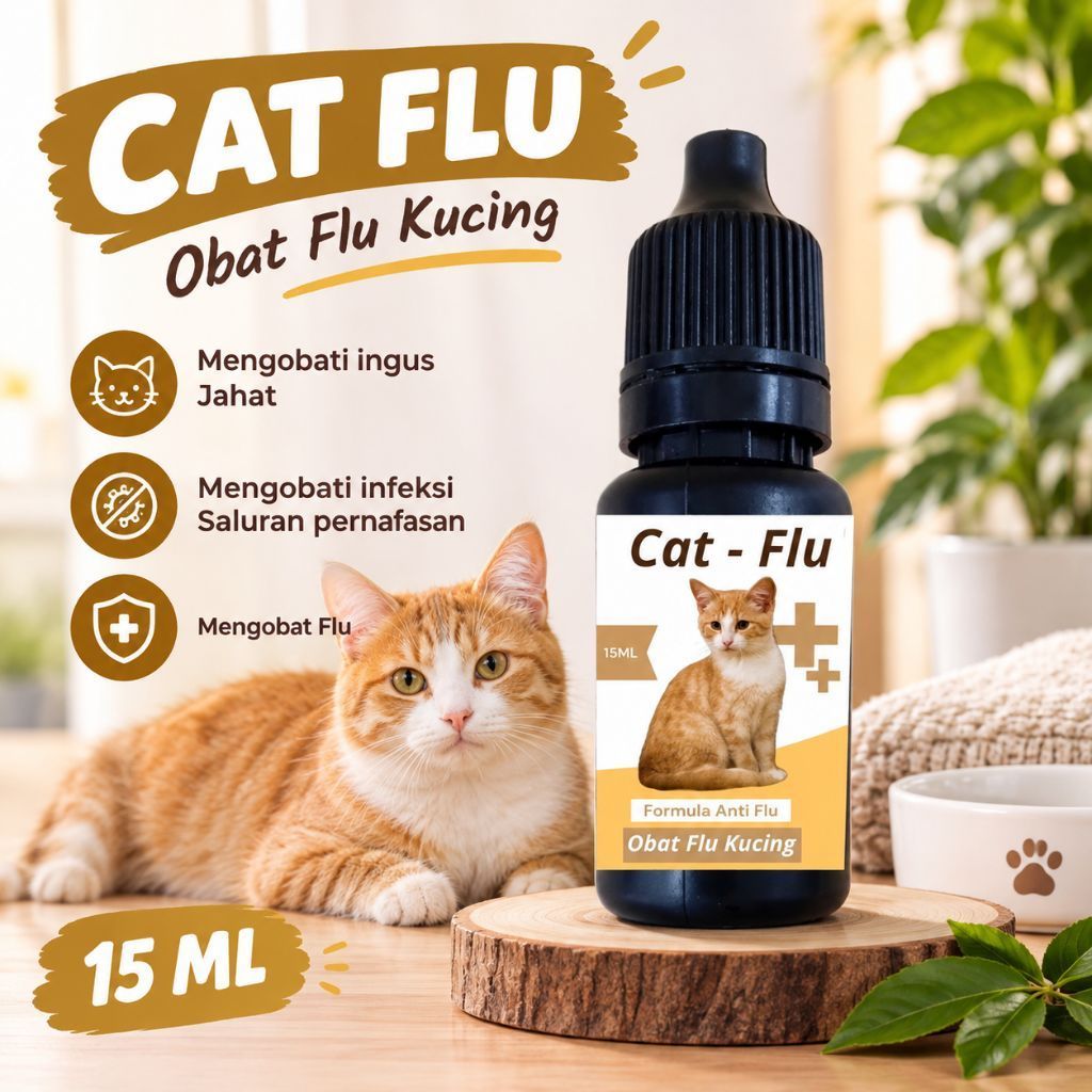 cat flu obat flu kucing formula anti flu 15ml antibiotik kucing