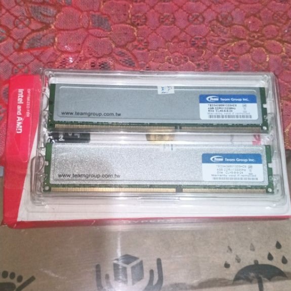 Di jual Borongan 2 Unit Ram PC Team Group 4Gb Ddr3  (Normal)