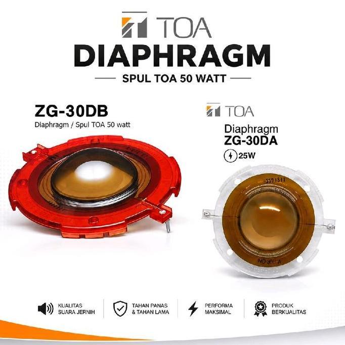 Okto- Toa Spul Corong Speaker Spul Horn Toa Spool Membran Toa 5W Zg-30Da 50W Zg-30Db Speker