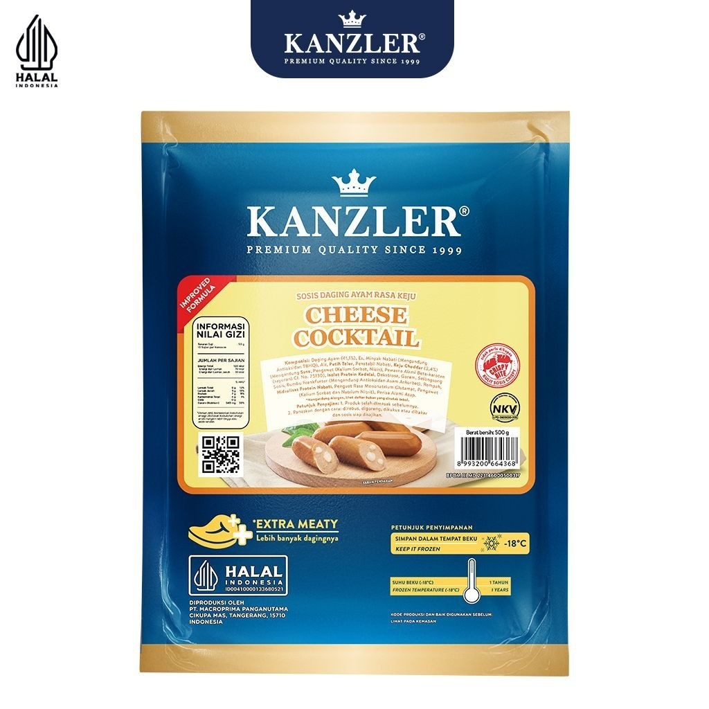 KANZLER CHEESE COCKTAIL SOSIS 500 GR / Sosis Cocktail