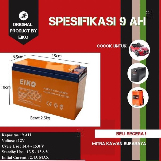 Aki Kering 12V 9Ah Aki UPS Battery UPS 12V 9Ah