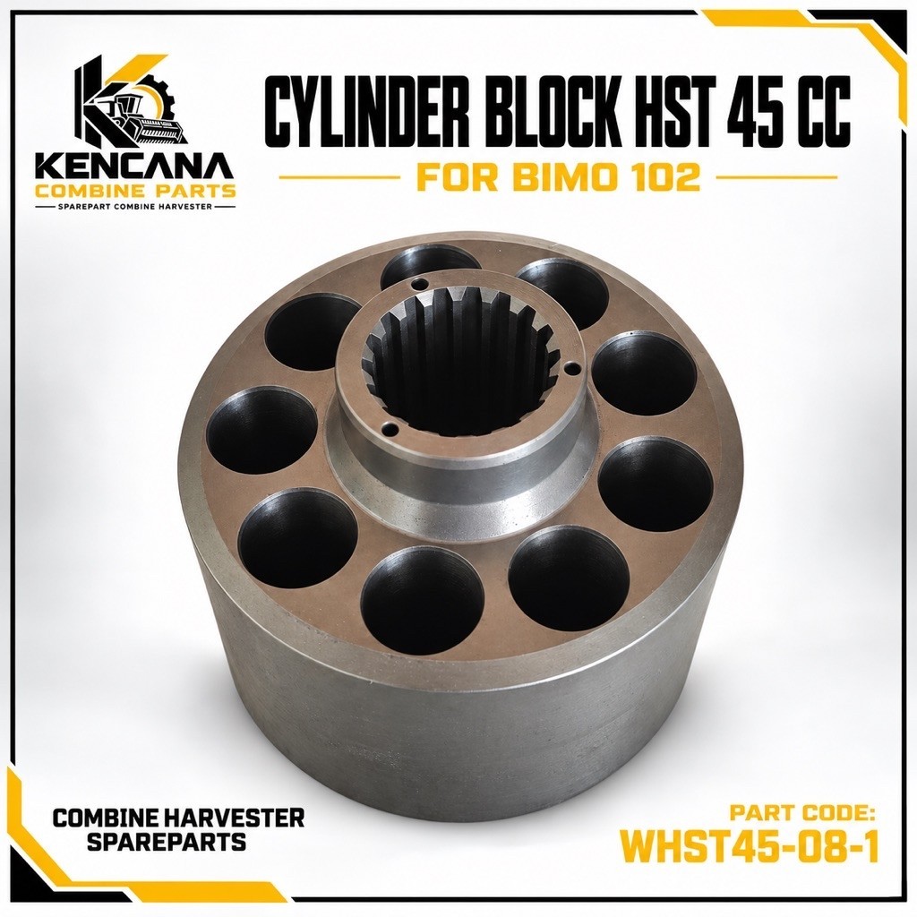 CYLINDER BLOCK HST 45CC BIMO 102 | RUMAH PISTON HST 45CC BIMO 102 KENCANA COMBINE PARTS WHST45-08-1