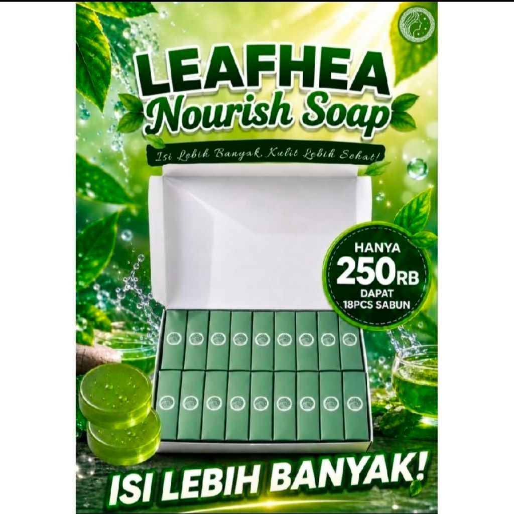 Leafhea nourish kemasan baru ( 1 Box 18 pcs ) | Sabun leafhea