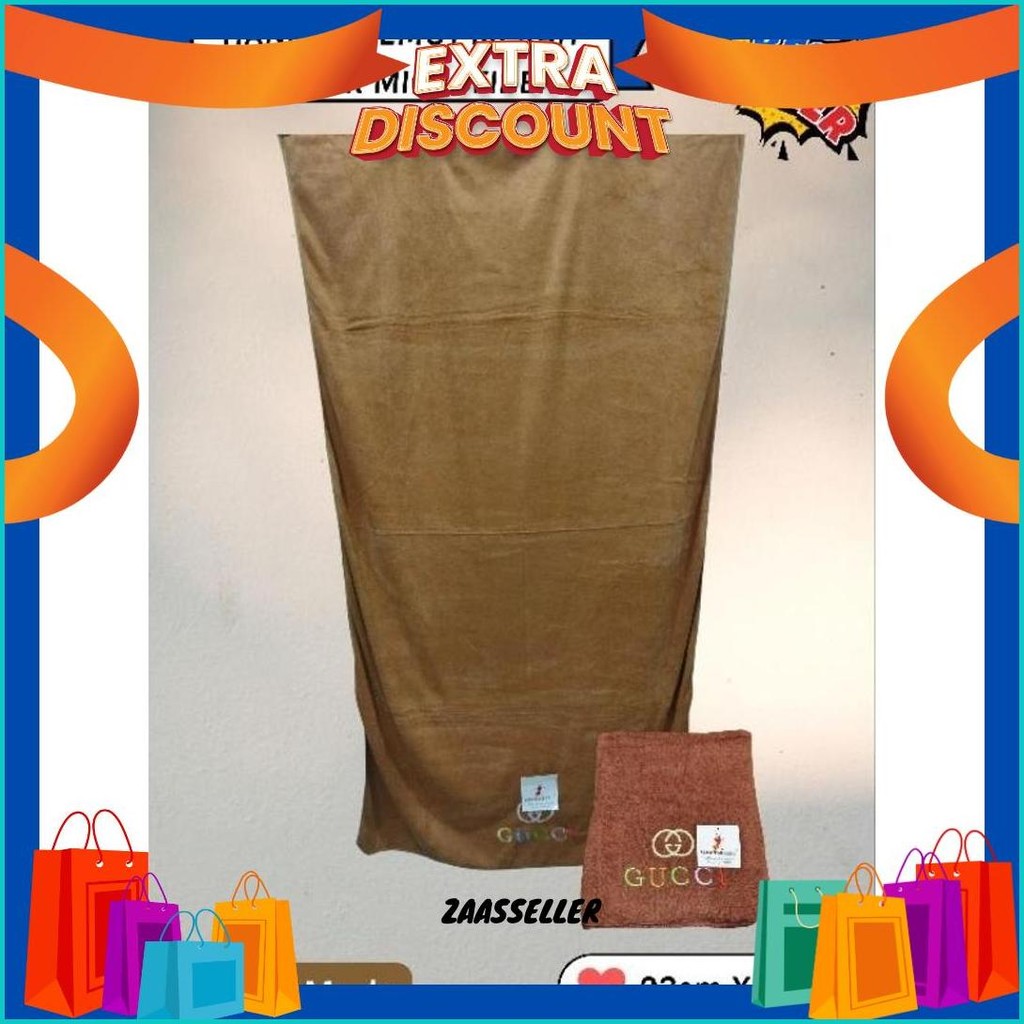 Handuk Mandi Jumbo Bordir Gucci Merk Semut Merah Gratis Ongkir