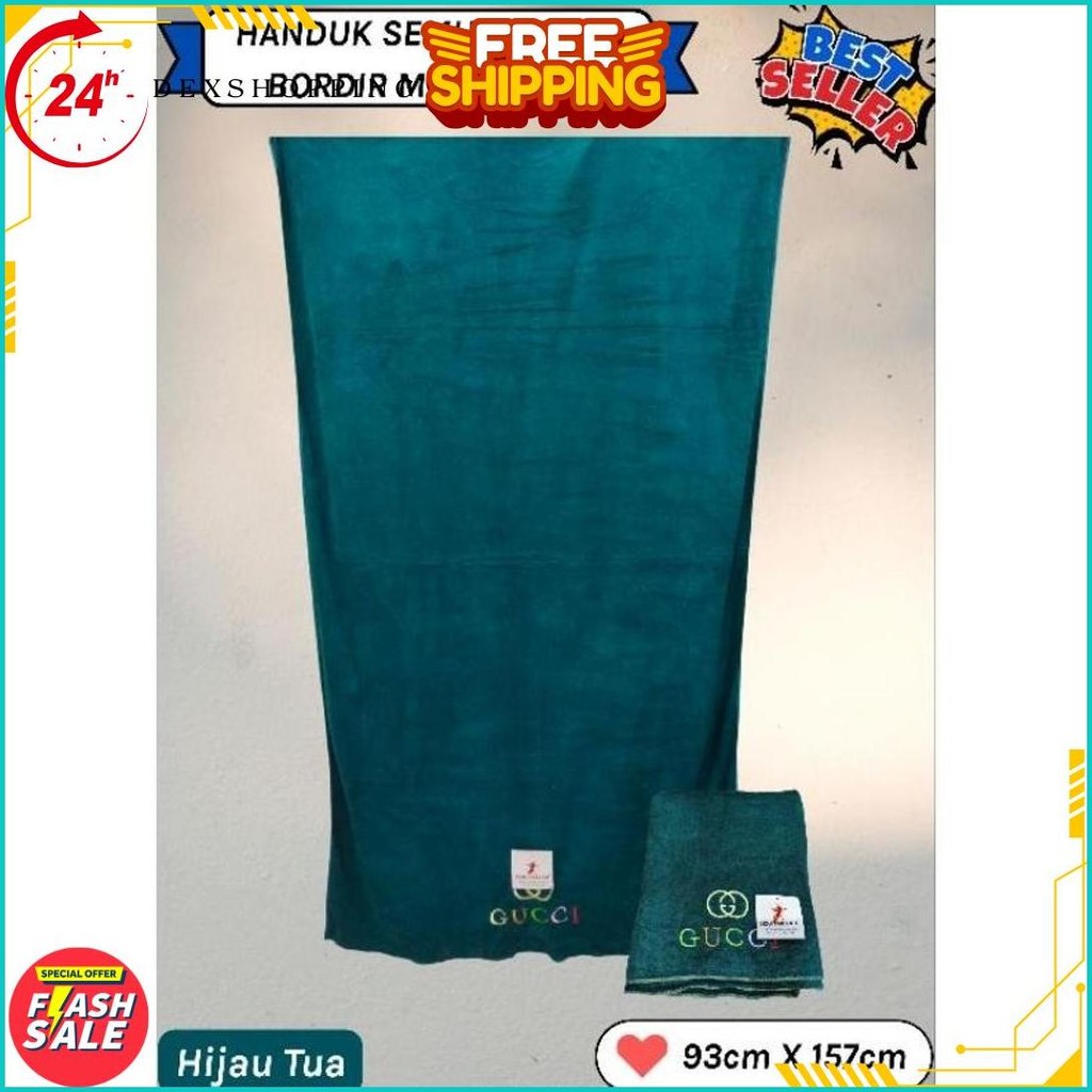 Handuk Mandi Jumbo Bordir Gucci Merk Semut Merah Terlaris