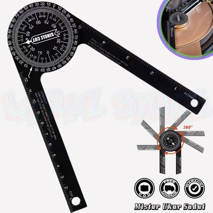 

Penggaris Sudut 360 Derajat Mistar Logam Ukur Tukang Pencari Siku Presisi Miter Angle Finder Akurat Allshop