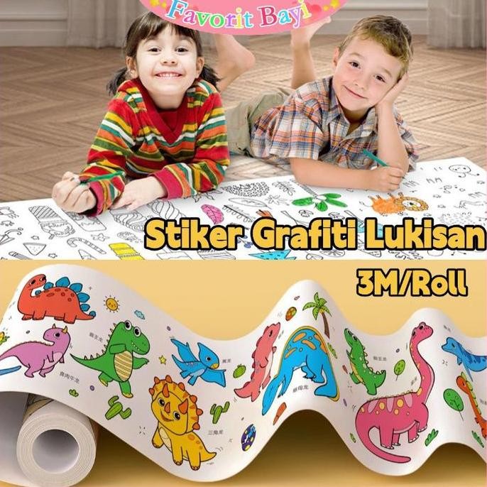 

-Lembar Roll Kertas Mewarnai Untuk Anak Best Lembar Mewarnai Anak Panjang 90 Cm Dan 3X3 Meter Allshop