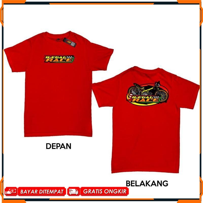 Desain Baru | Kaos Motor Racing Anak Ilegal Race Motor Drag Distro Katun Viral Kekinian Terbaru 2025