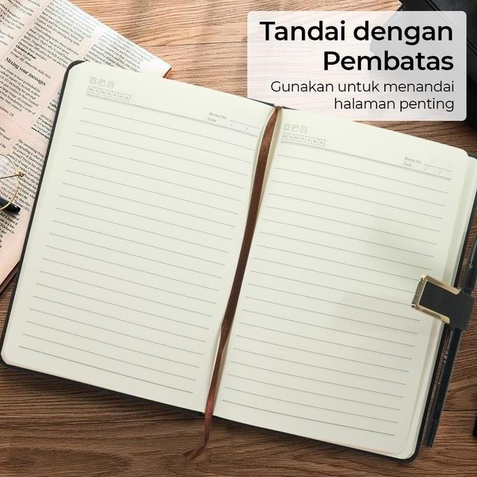 

Notebook A5 200 Halaman Tebal Buku Jurnal Catatan Kerja Harian Kertas Bergaris Cover Kulit Hardcover Grid Allshop