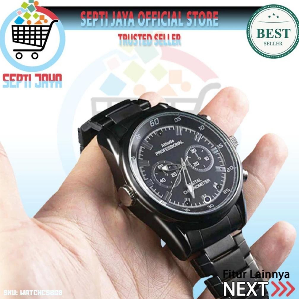 Jam Tangan Kamera Rahasia Hd 1080P Smartwatch Spy Cam Kamera Tersembunyi Action Sport Cam Watchcs8Gb