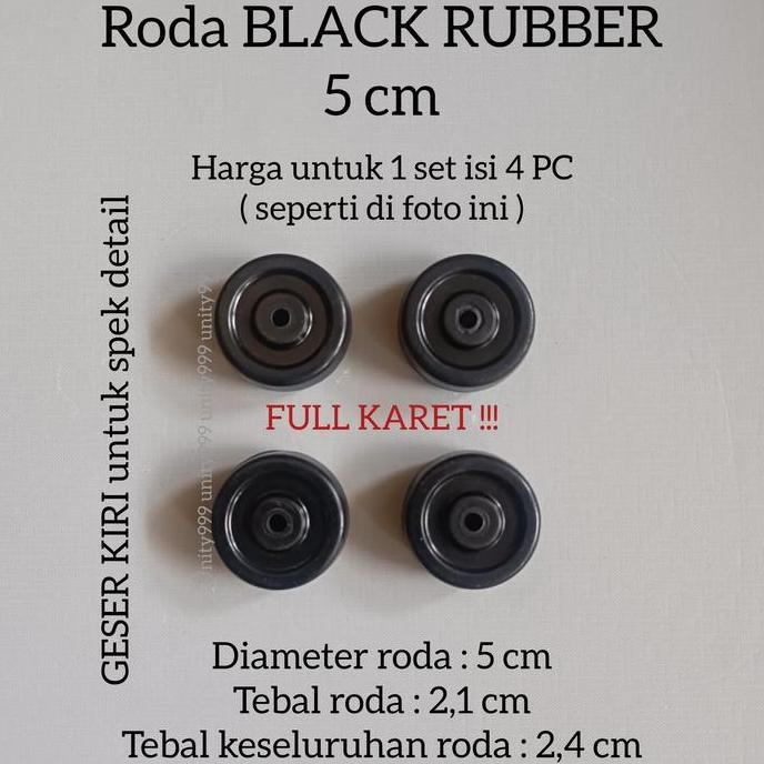 @#@#@#] roda koper roda pengganti roda single karet roda sparepart koper BLACK