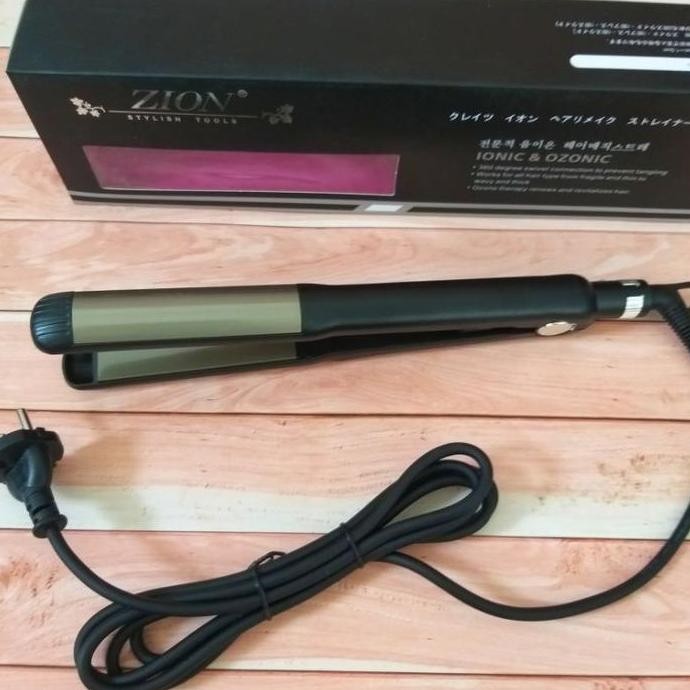Hot Sale! Catok Rambut Zion 9051 Catokan Rambut Salon Curly Lurus 2 In 1