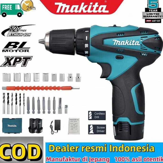 [Distributor resmi di Indonesia] makita DF330D bor baterai makita bor makita original Cordless Drill