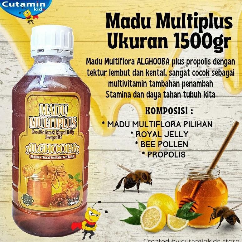 

(Terbaru) MADU HUTAN MULTIFLORA PROPOLIS ALGHOOBA 1500GR/ 1.5KG (Terlaris)