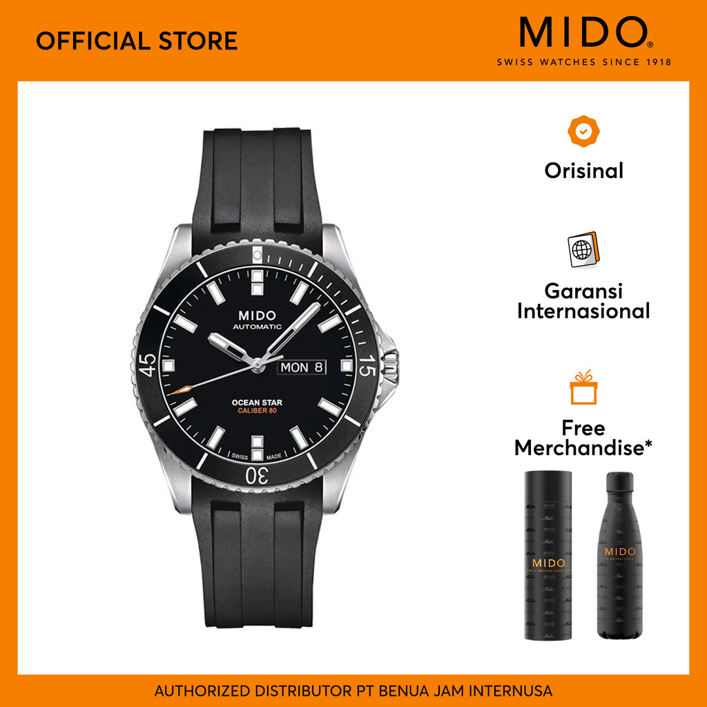 Mido M026.430.17.051.00 Ocean Star Caliber 80 Automatic Black Rubber