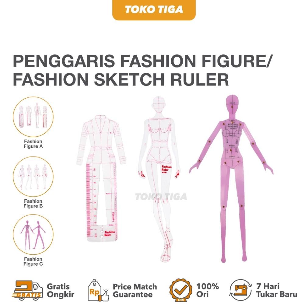 

Penggaris Fashion Fure Fashion Sketch Ruler Untuk Desainer