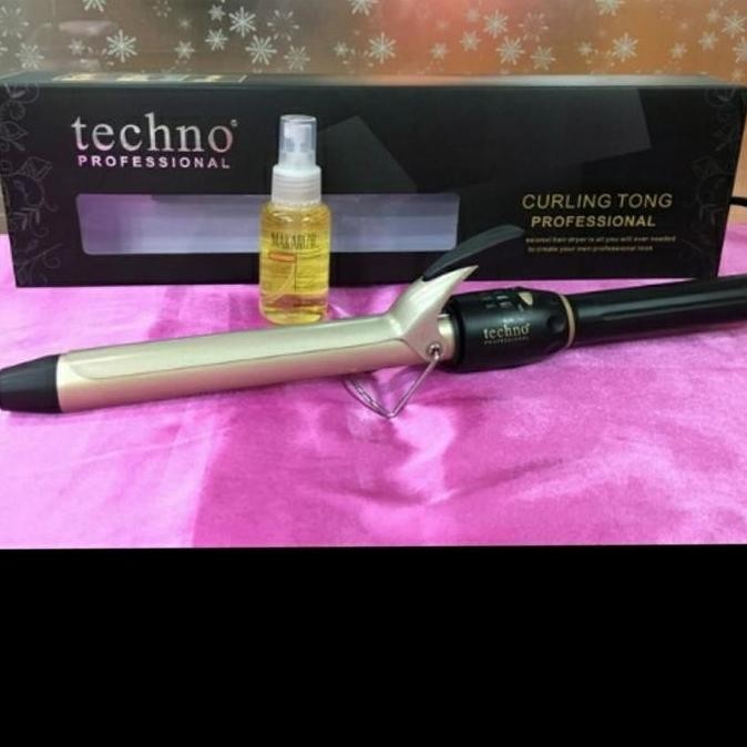 Catok Rambut Curly Techno 28Mm +Anti Frizz