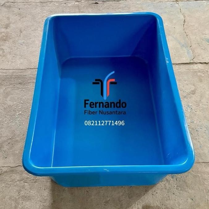 Promo BAK FIBER KOTAK / KOLAM FIBER PERSEGI / KOLAM FIBER BUDIDAYA 120 X 80 X 40 CM COD