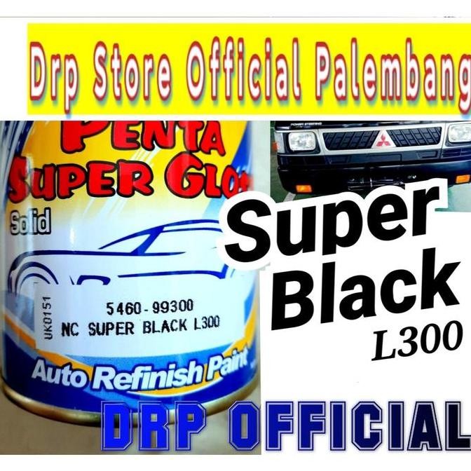 Silahkan Order] 200ml Cat Super Black L300 Penta Super Gloss Hitam Pekat Mengkilap Solid Cat Mobil M