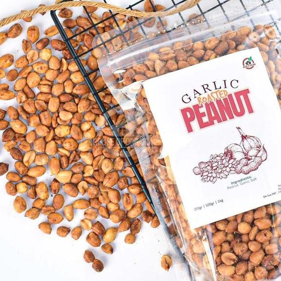 Garlic Roasted Peanut Kacang Tanah Panggang Bawang Putih Gr Kacang Goreng Polong