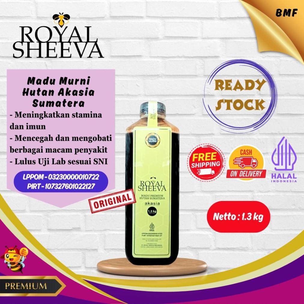 

(Terbaru) Madu Murni 100% Royal Sheeva 1 pc 1.3 kg | Premium Halal MUI Asli dari Hutan Akasia Sumatera (Terlaris)