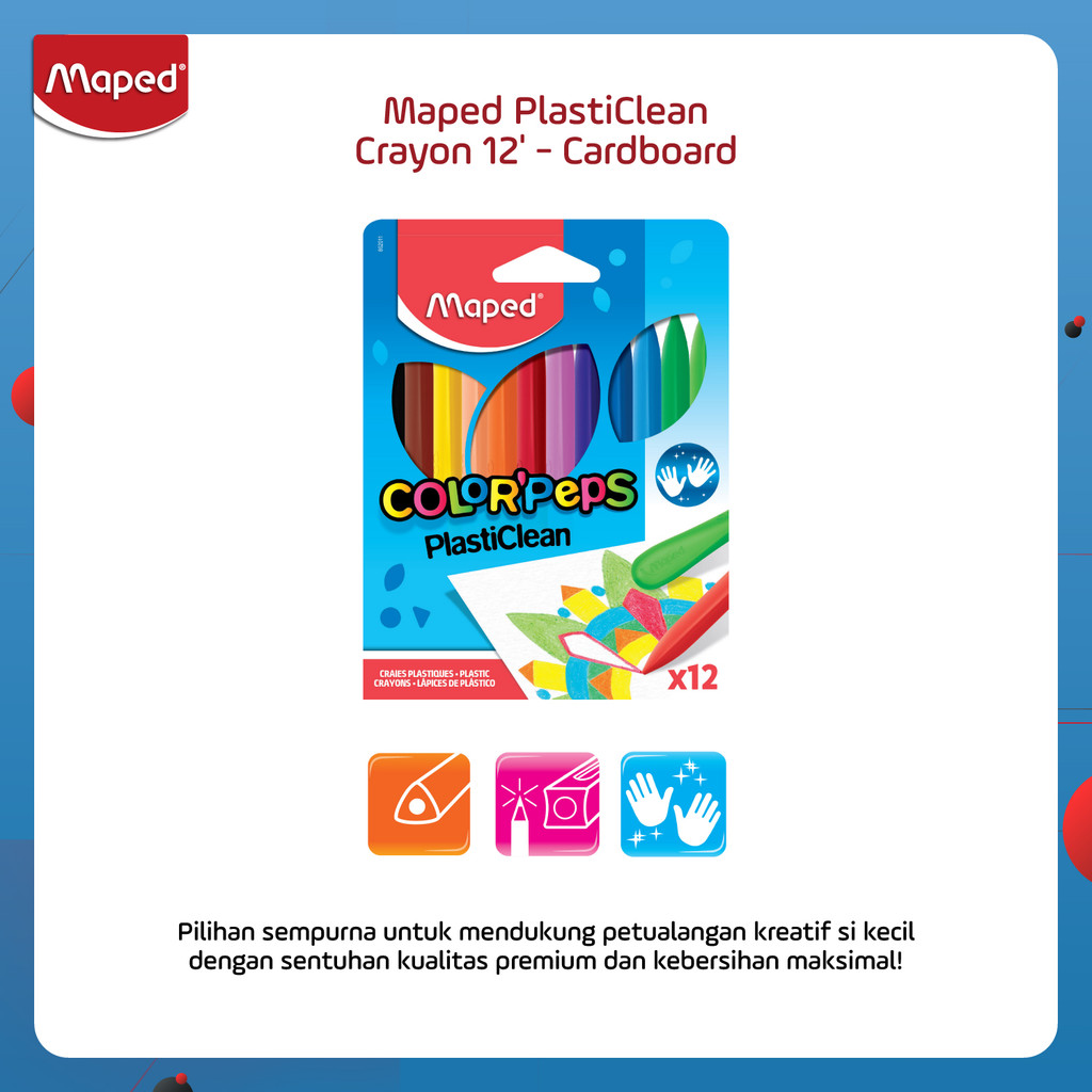 

Maped PlastiClean Crayon 12' - Cardboard