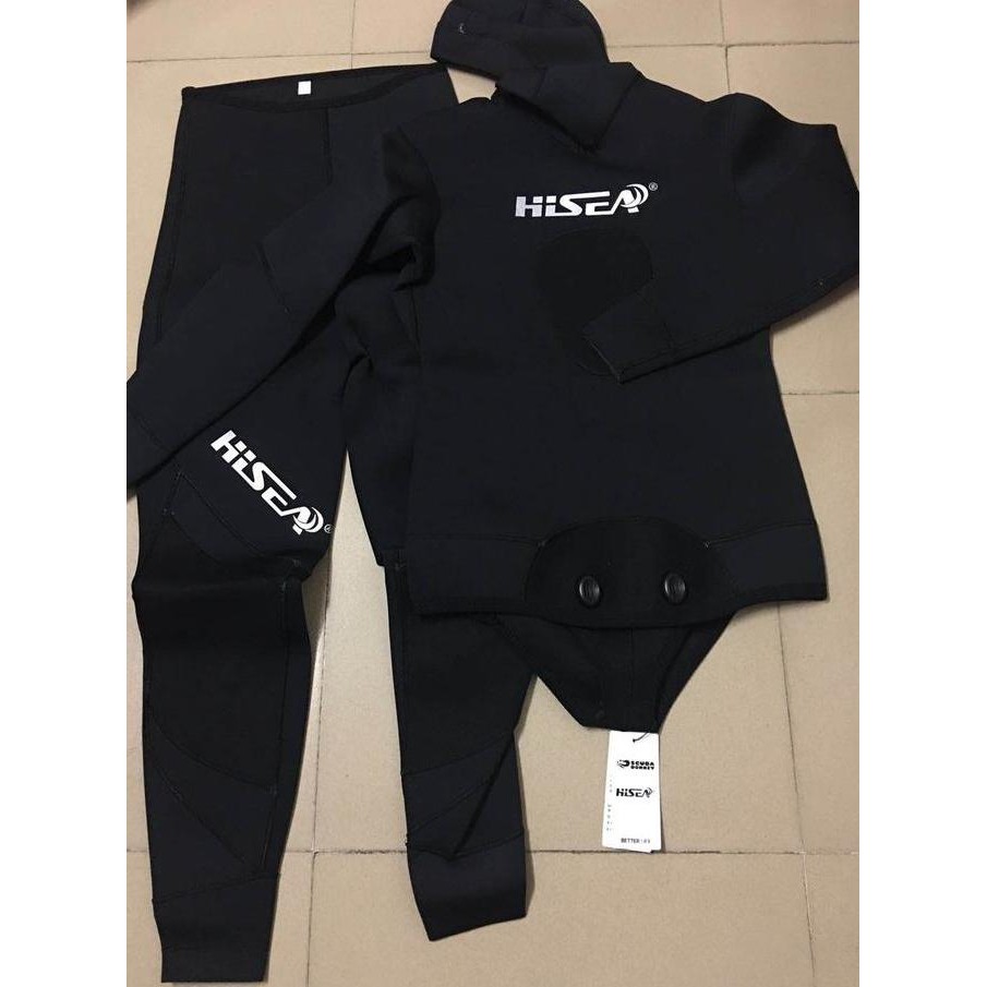 Wetsuit Hisea 3Mm Yamamoto Open-Cell Wetsuit Anti-Jellyfish Pakaian Selam Pria Untuk Scuba Diving An
