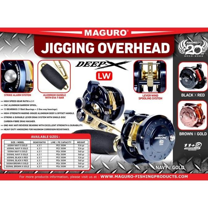 Reel Maguro DEEP-X LW 400NH 400NHL 500NH 500NHL