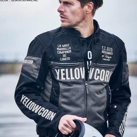Ready Jaket Motor Yellowcorn SEED SJ-2312 BK-GM Jacket Touring Ori Japan