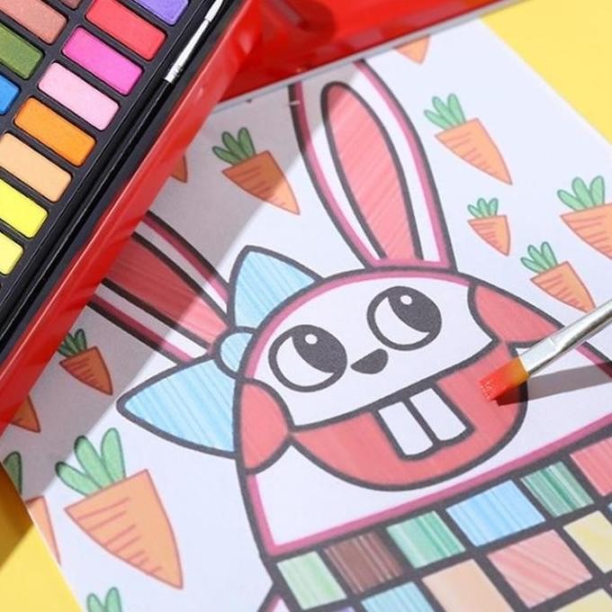 

24H COD48Water Color Set Watercolor Paint Set- Alat Cat Air Set (Termasuk Kuas dan Kertas Gambaran)