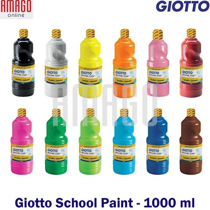 

GIOTTO School Paint 1000 ml Cat Air Cat Poster Lukis Sekolah 1 liter pilih warna
