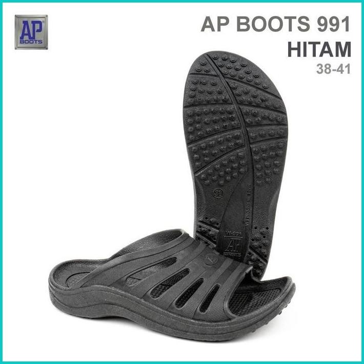 Ap Boots 991 Hitam - Sandal Selop Cuci Gudang