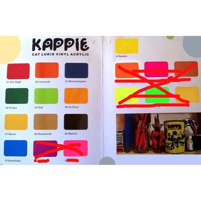 

Cat lukis Kappie 1 Kg Warna Stardar & Spesial