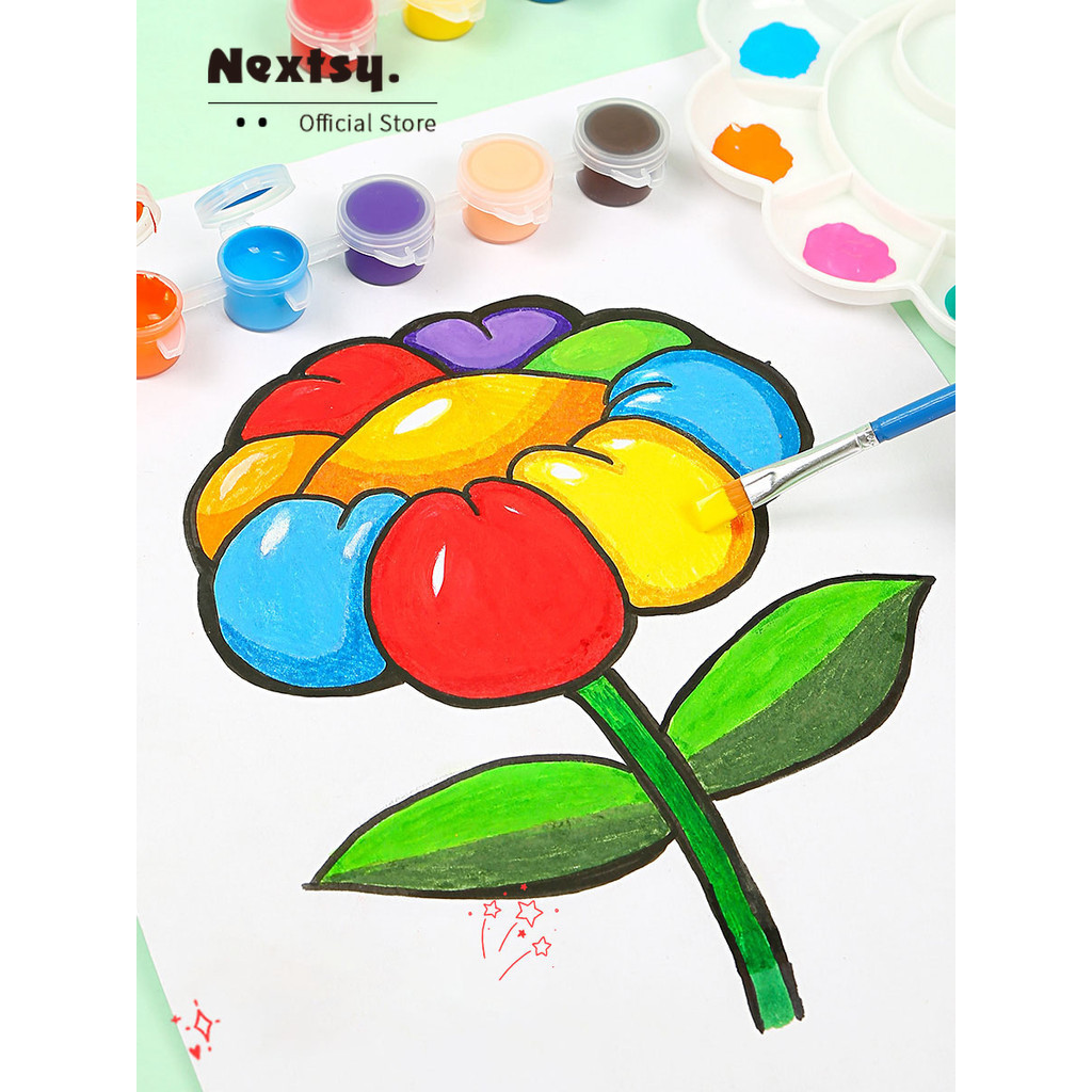 

Acrylic Colour Set 6/12 Warna - Cat Akrilik Kanvas Lukis Canvas Paint Acrylic Color 3 ml